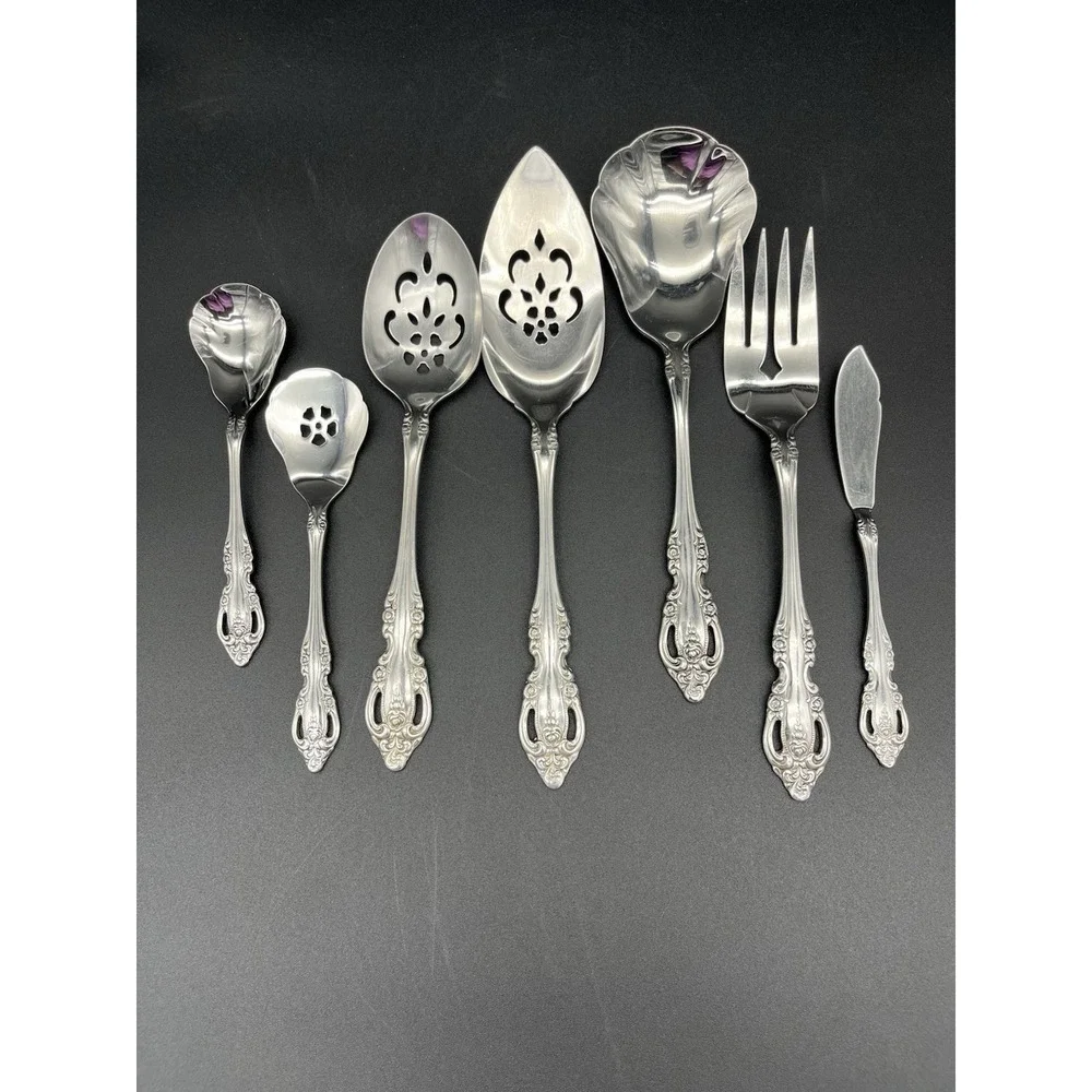 Brahms 7 Piece Hostess Set Stainless By Oneida Silver